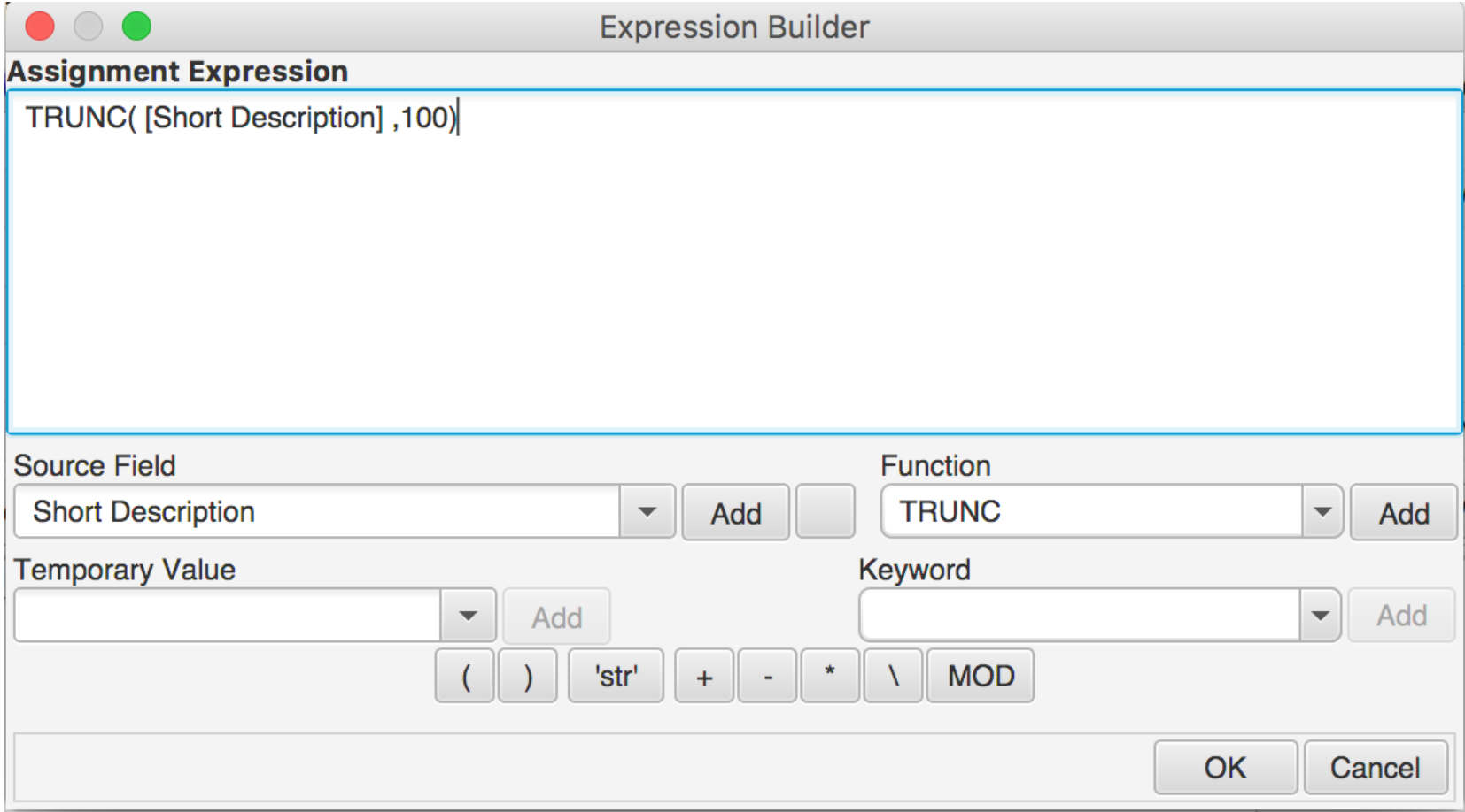 define field assignment